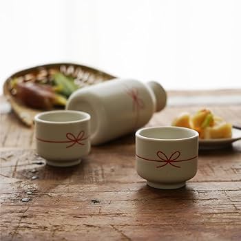 Amazon.com | Sake Tokkuri and Sake Cups(2pcs) Set, 7.1 floz